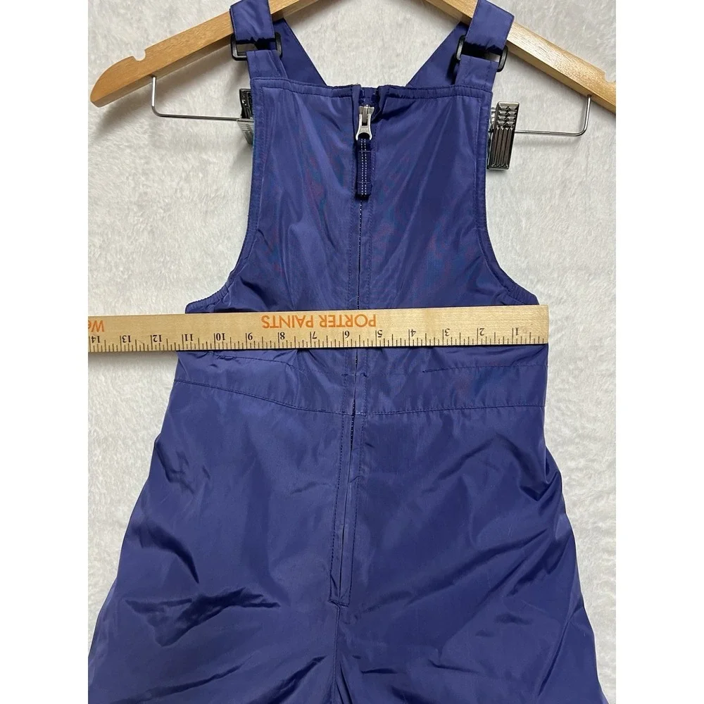 Lands' End Kids Snow Bibs Size 7 Purple Insulated Winter Ski Snow Pants